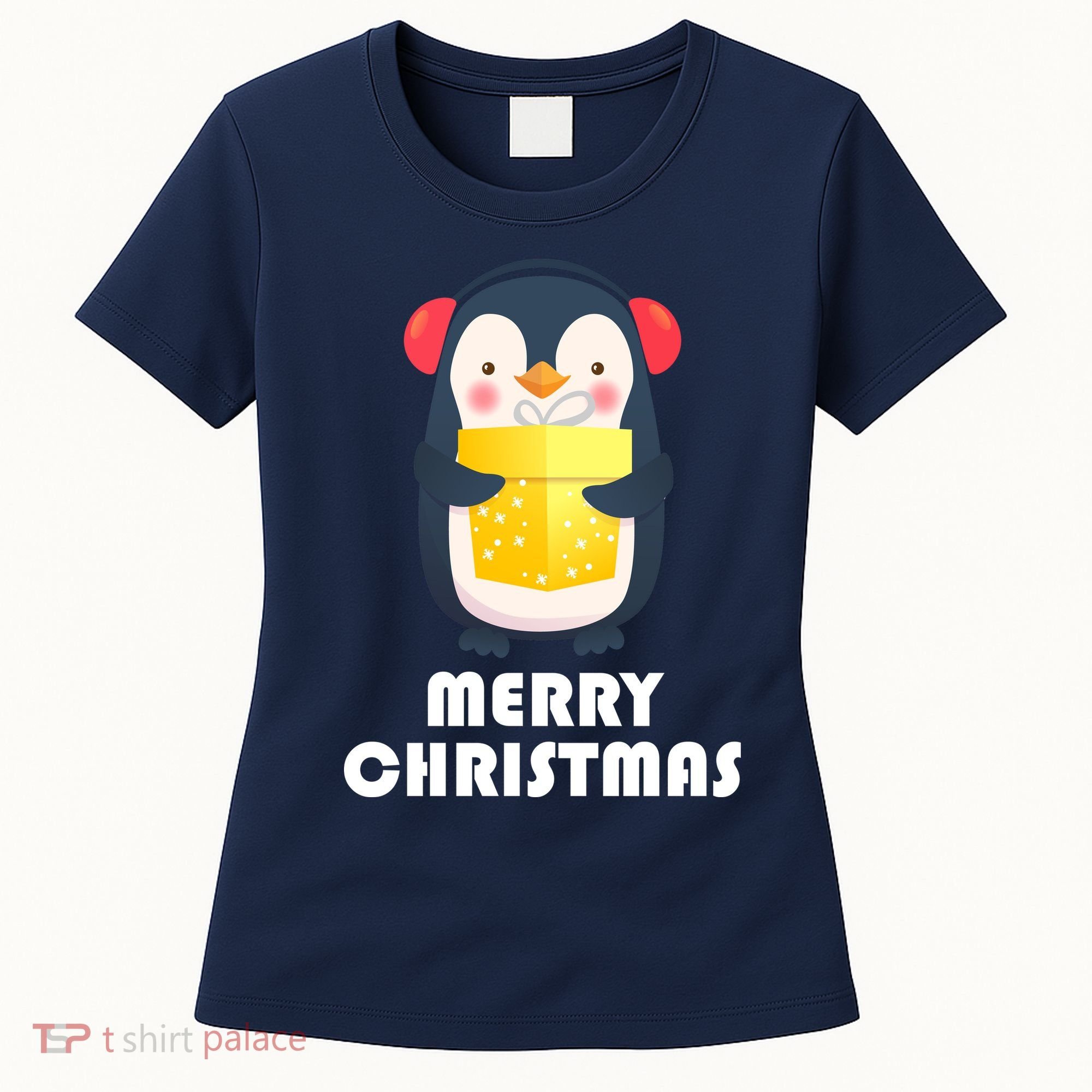 Merry Christmas Penguin Women's T-Shirt