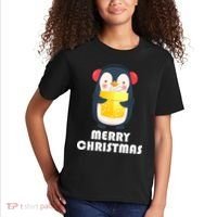 Merry Christmas Penguin Kids T-Shirt thumb 2