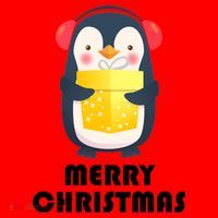 Merry Christmas Penguin Santa Hat thumb 1
