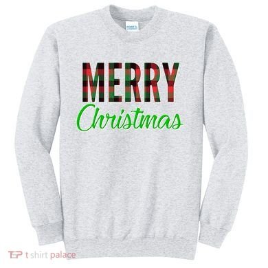 Merry Christmas Plaid Sweatshirt