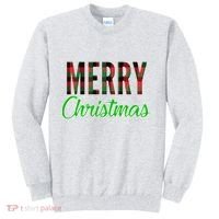 Merry Christmas Plaid Sweatshirt thumb 0