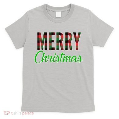 Merry Christmas Plaid T-Shirt