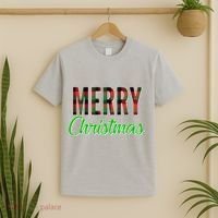 Merry Christmas Plaid T-Shirt thumb 2