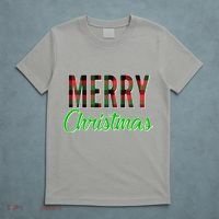 Merry Christmas Plaid T-Shirt thumb 5