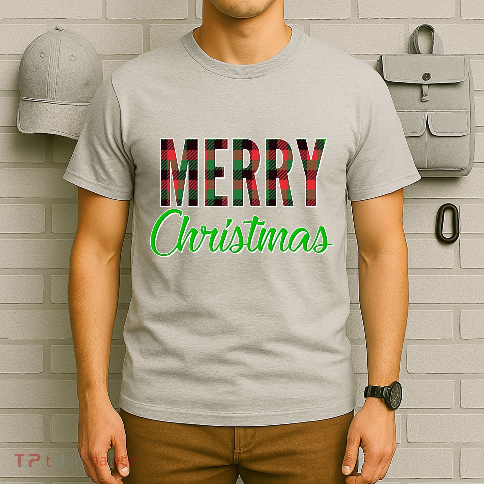 Merry Christmas Plaid T-Shirt