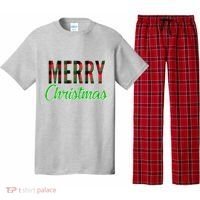 Merry Christmas Plaid Pajama Set thumb 0