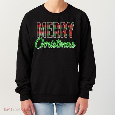 Merry Christmas Plaid Women's Sweatshirt
