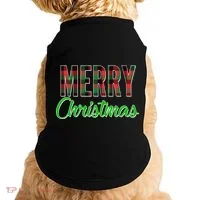 Merry Christmas Plaid Doggie Tank thumb 0