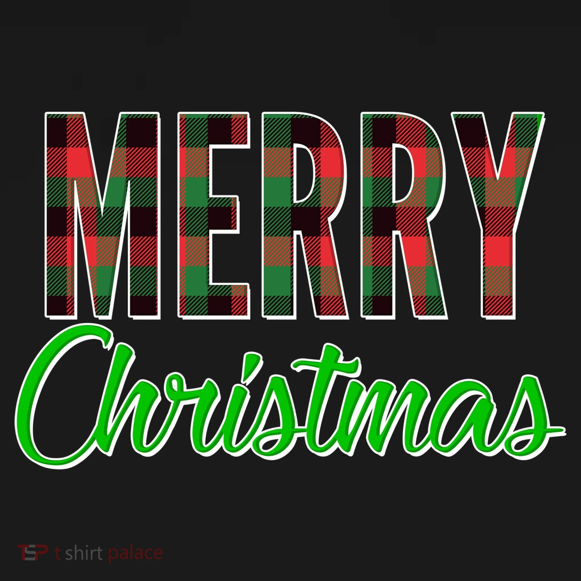 Merry Christmas Plaid Doggie Tank