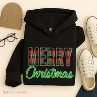 Merry Christmas Plaid Hoodie thumb 4