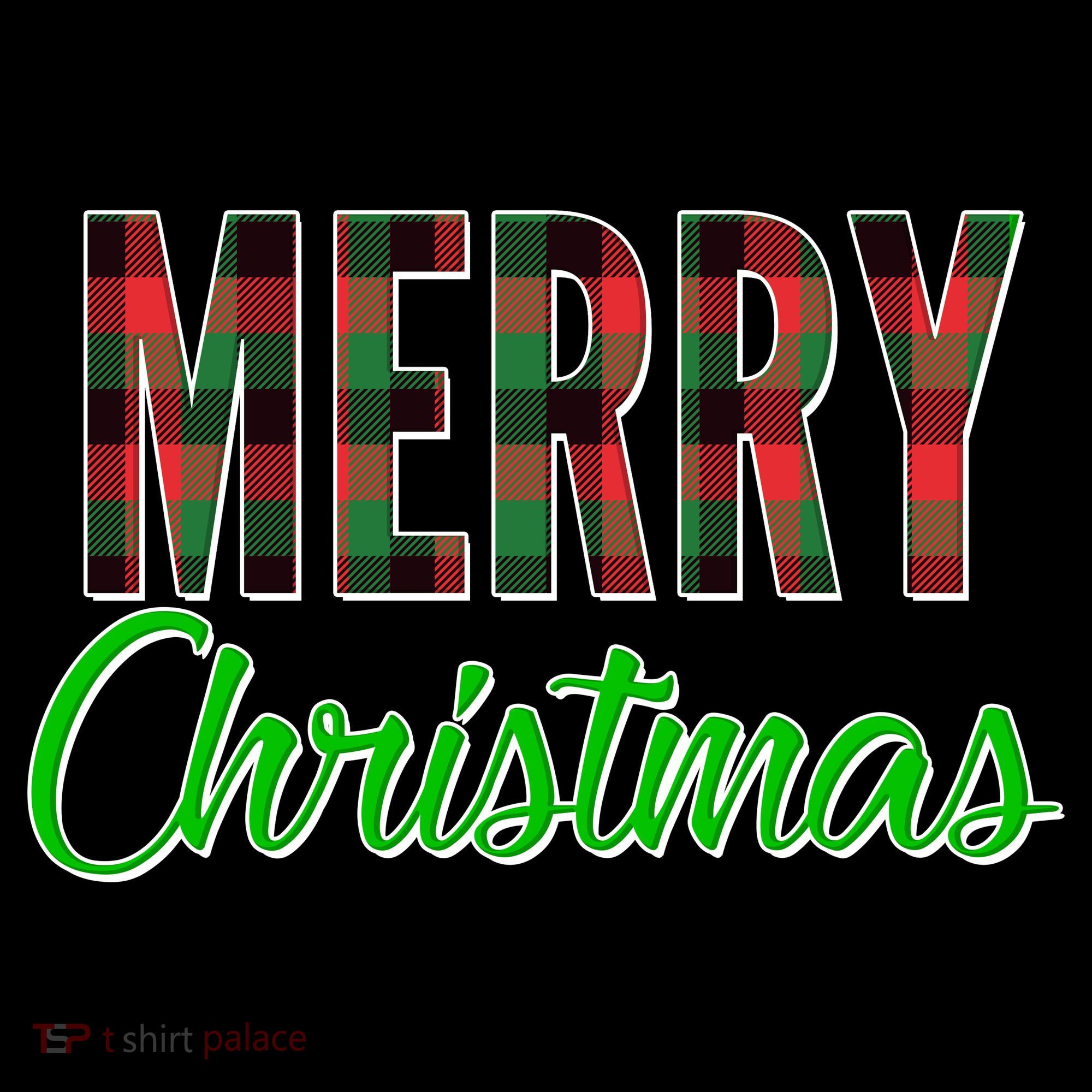 Merry Christmas Plaid Hoodie