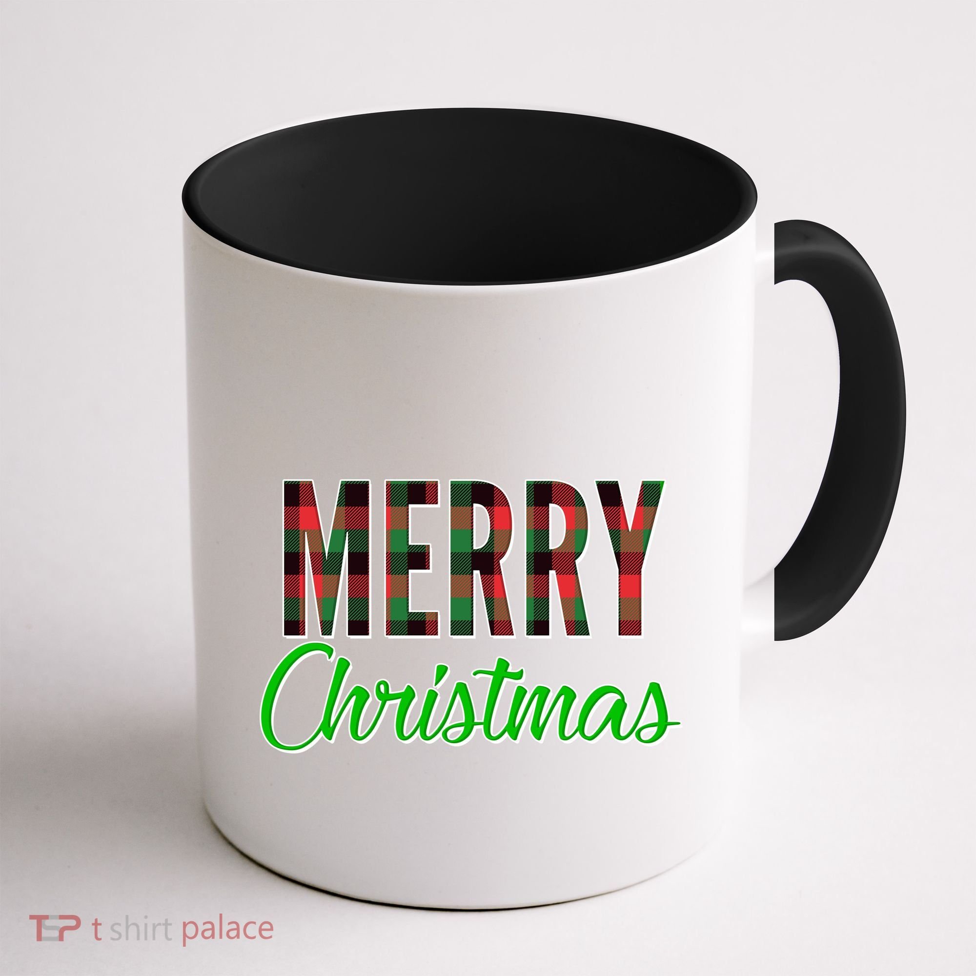 Merry Christmas Plaid Coffee Mug