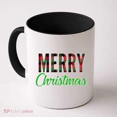 Merry Christmas Plaid Coffee Mug
