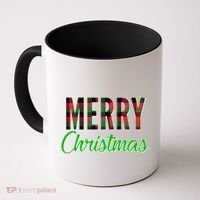 Merry Christmas Plaid Coffee Mug thumb 0