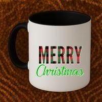 Merry Christmas Plaid Coffee Mug thumb 2