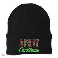 Merry Christmas Plaid Beanie thumb 0