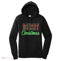 Merry Christmas Plaid Women's Hoodie thumb 0