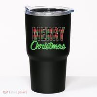 Merry Christmas Plaid Tumbler thumb 0