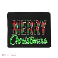 Merry Christmas Plaid Mousepad thumb 0