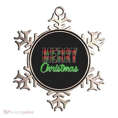 Merry Christmas Plaid Ornament