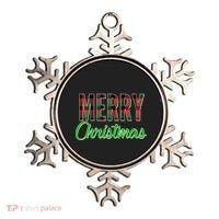 Merry Christmas Plaid Ornament thumb 0