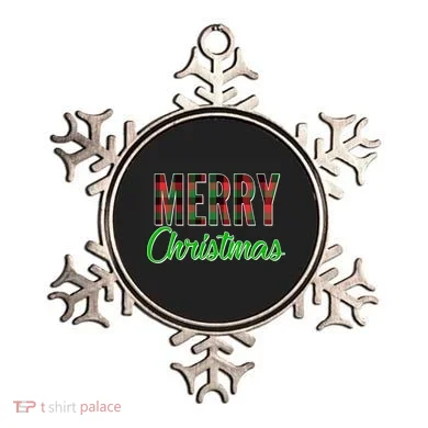 Merry Christmas Plaid Ornament