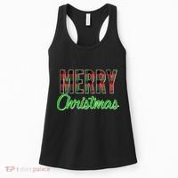 Merry Christmas Plaid Women's Tank Top thumb 0