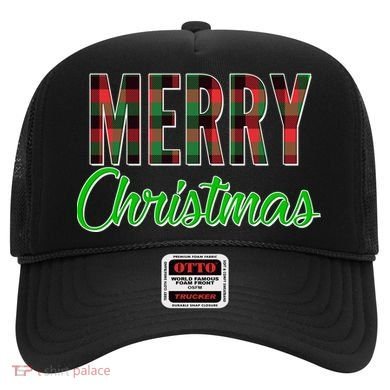 Merry Christmas Plaid Hat