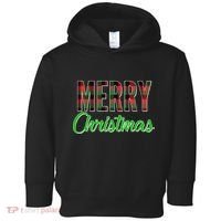 Merry Christmas Plaid Toddler Hoodie thumb 0