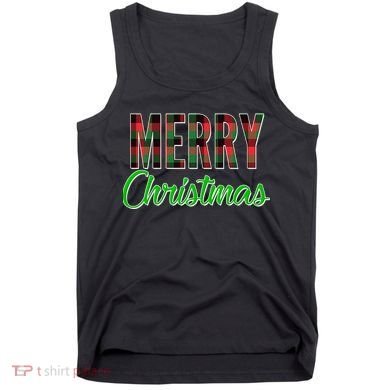 Merry Christmas Plaid Tank Top