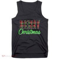 Merry Christmas Plaid Tank Top thumb 0
