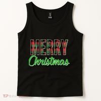 Merry Christmas Plaid Tank Top thumb 2