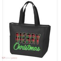 Merry Christmas Plaid Tote Bag thumb 3