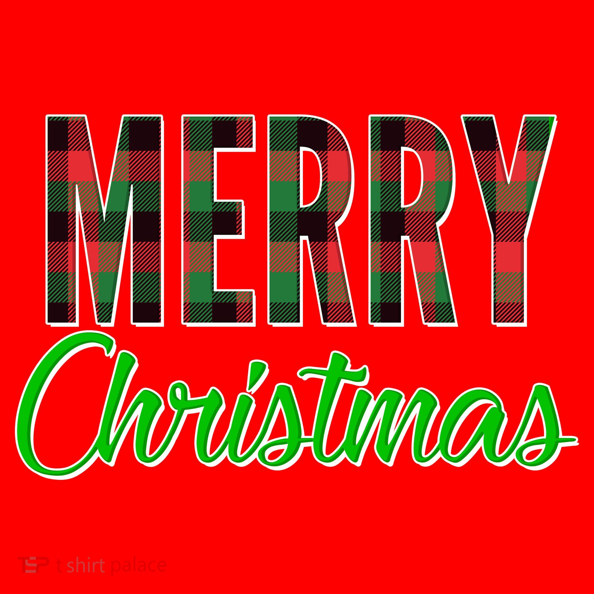 Merry Christmas Plaid Santa Hat