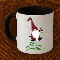 Merry Christmas Plaid Garden Gnome Coffee Mug thumb 2
