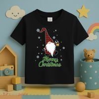 Merry Christmas Plaid Garden Gnome Toddler T-Shirt thumb 3