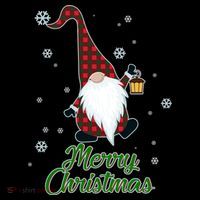 Merry Christmas Plaid Garden Gnome Kids Long Sleeve Shirt thumb 2