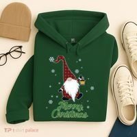 Merry Christmas Plaid Garden Gnome Hoodie thumb 4