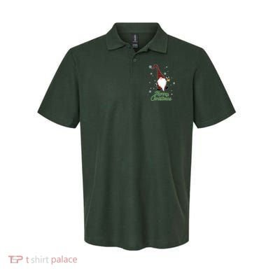 Merry Christmas Plaid Garden Gnome Polo