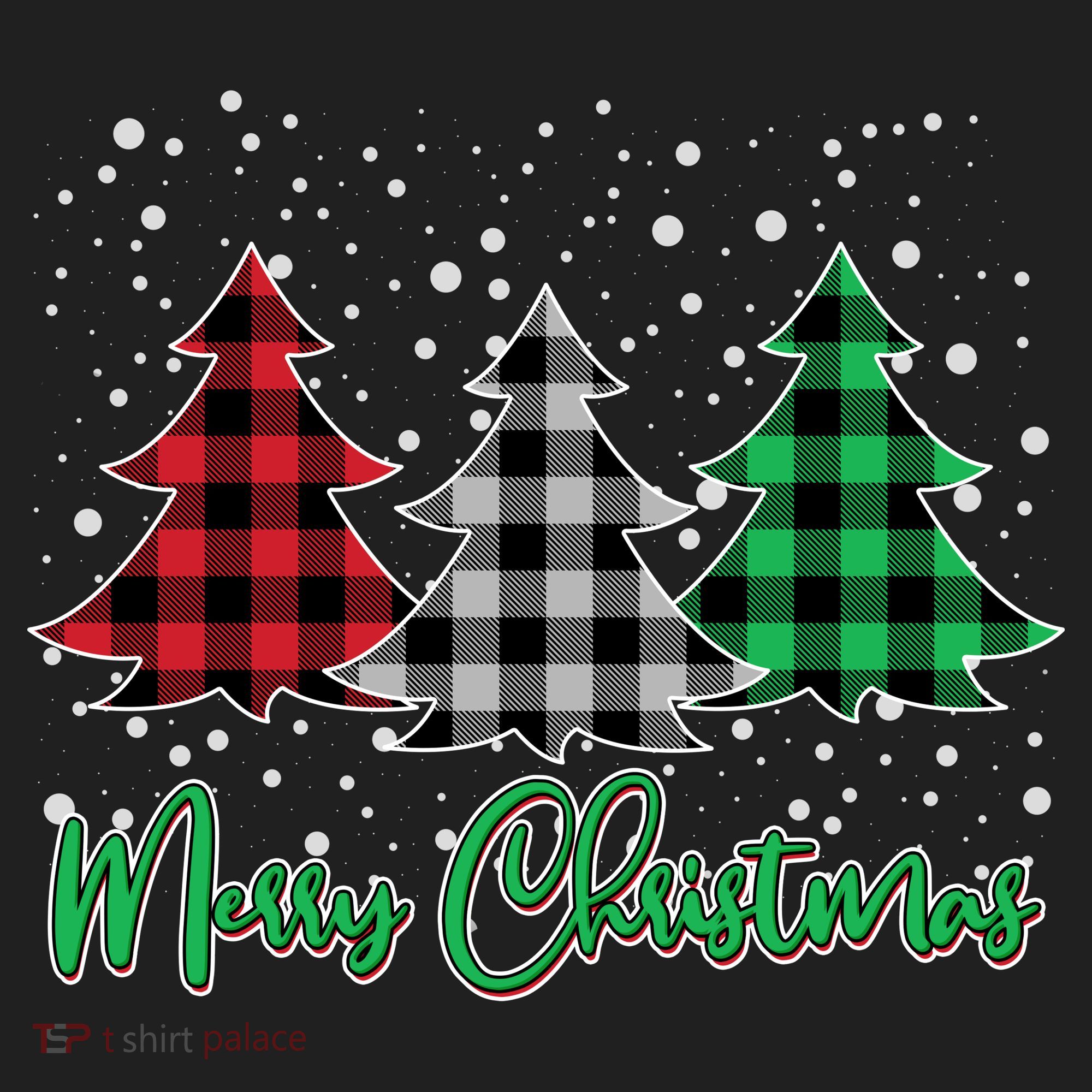 Merry Christmas Plaid Trees Tumbler