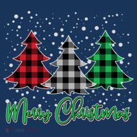 Merry Christmas Plaid Trees Hat thumb 2