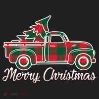 Merry Christmas Plaid Truck And Tree Women's Sweatshirt thumb 2