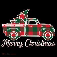 Merry Christmas Plaid Truck And Tree Women's Tank Top thumb 5