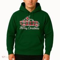 Merry Christmas Plaid Truck And Tree Hoodie thumb 2