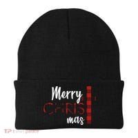 Merry Christmas Plaided Cross Beanie thumb 0
