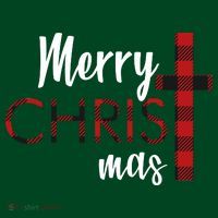 Merry Christmas Plaided Cross Women's T-Shirt thumb 6