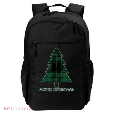 Merry Christmas Plaited Tree Backpack