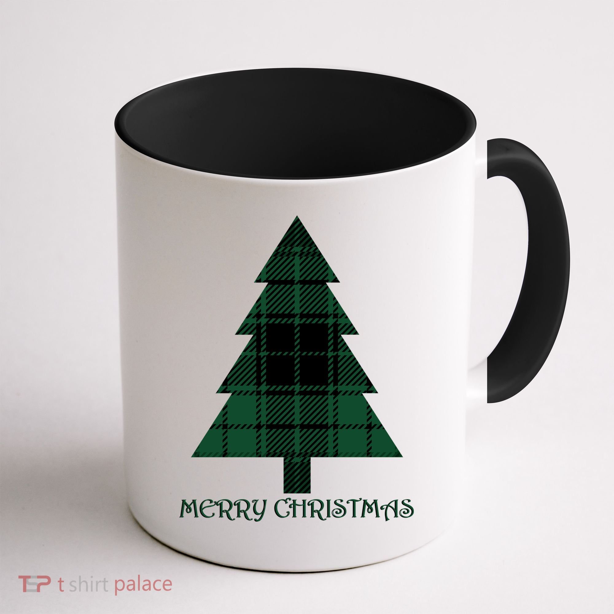 Merry Christmas Plaited Tree Coffee Mug