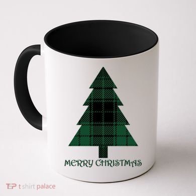Merry Christmas Plaited Tree Coffee Mug