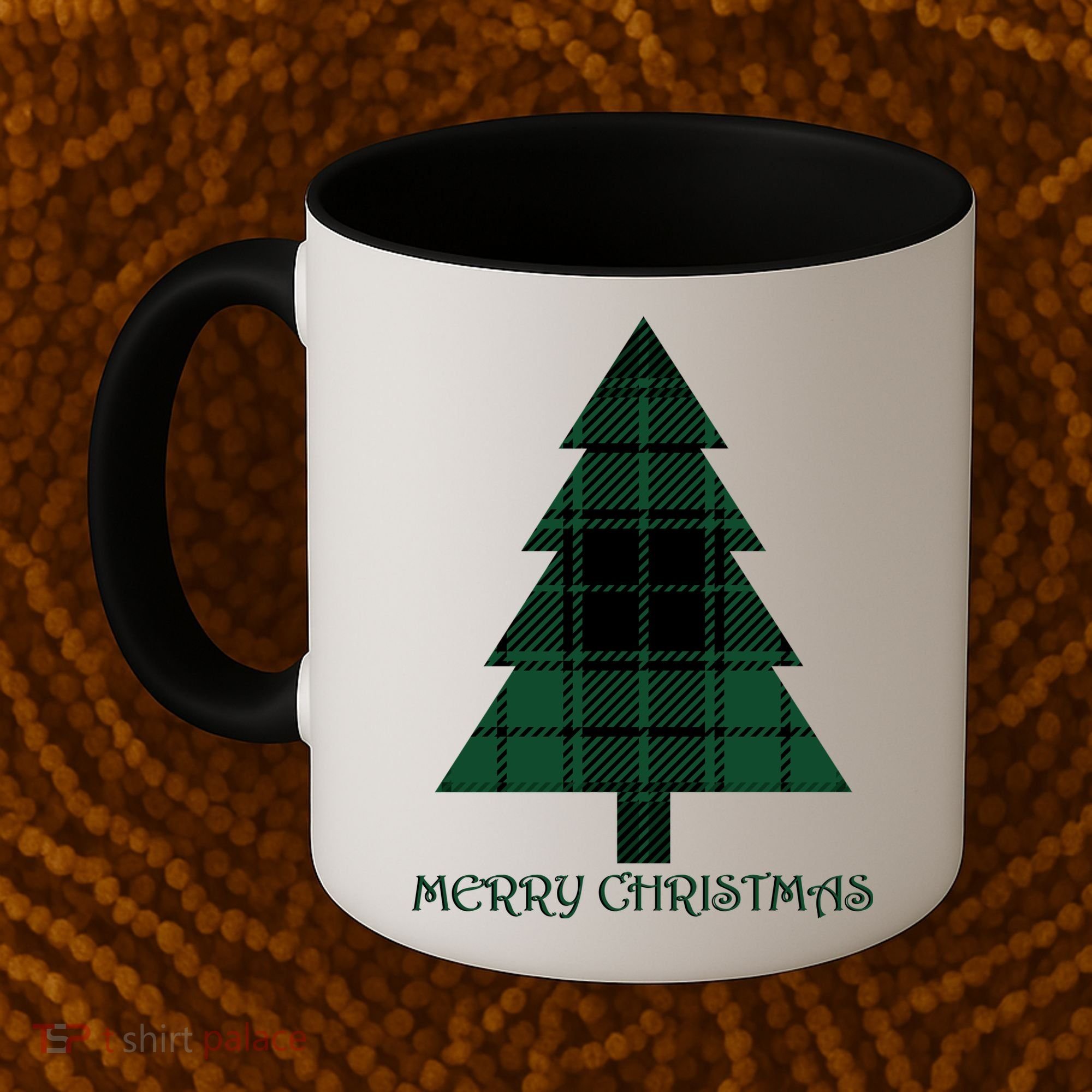 Merry Christmas Plaited Tree Coffee Mug